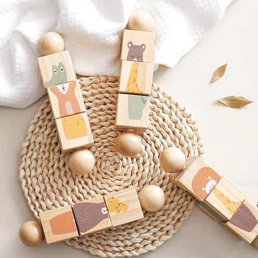 Barre en Bois Puzzle Animaux