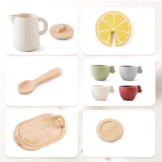 Dinette en Bois "Afternoon Tea" - Set de 9 pièces