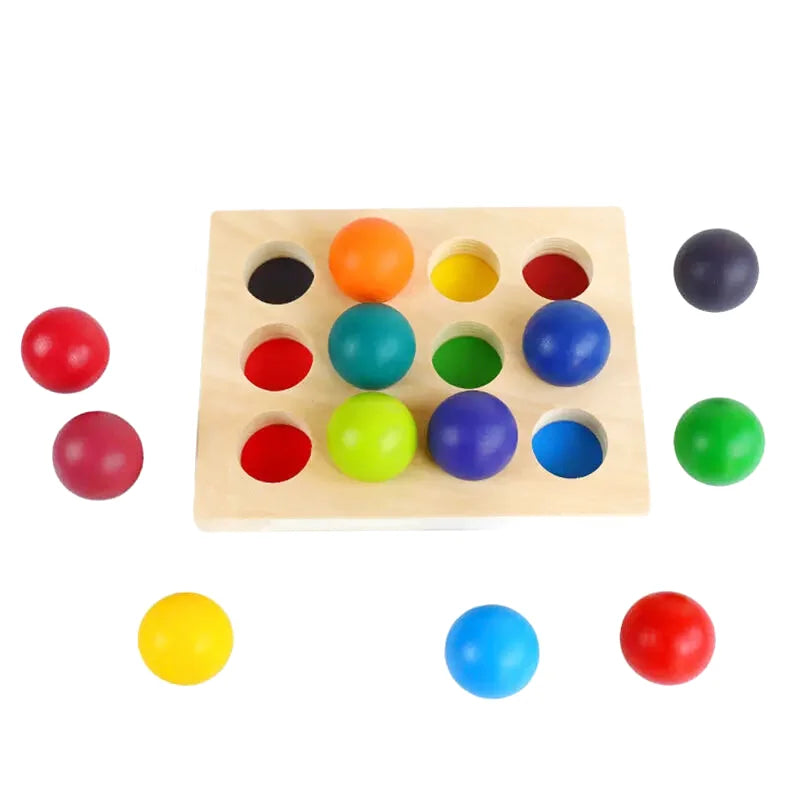 Puzzle en Bois Boules et Couleurs