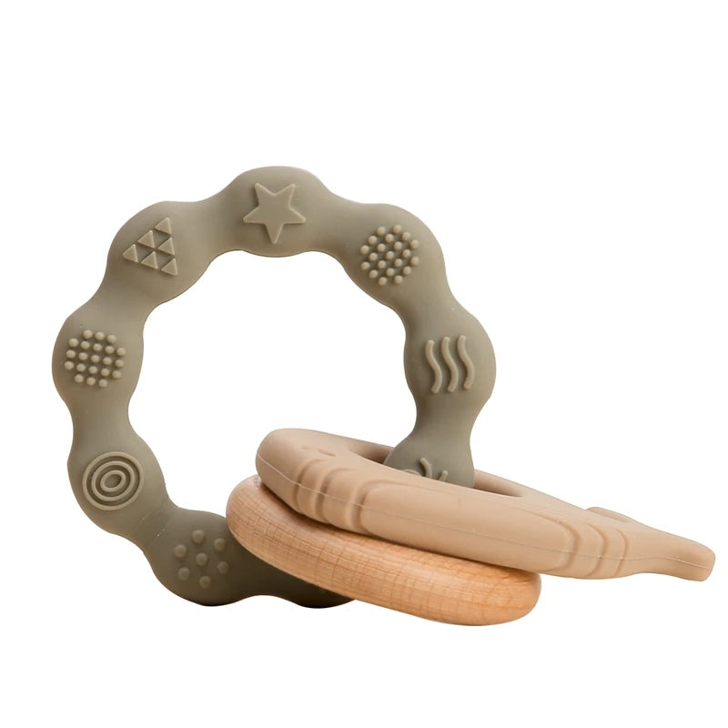 Anneaux de Dentition en Bois et Silicone