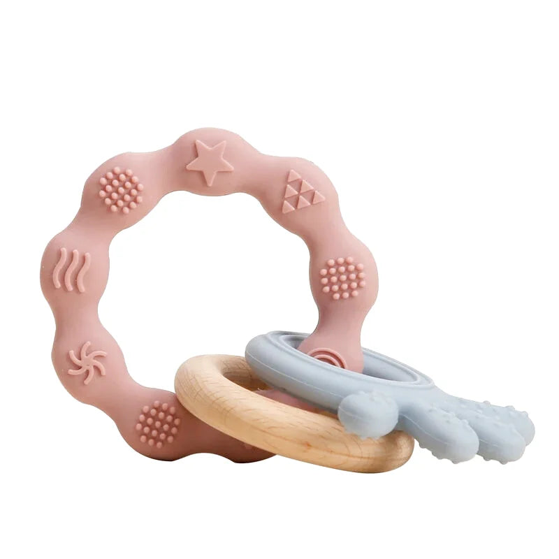 Anneaux de Dentition en Bois et Silicone