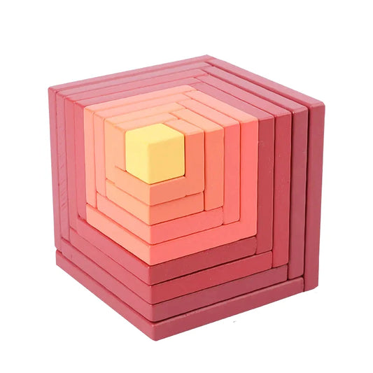 Blocs Construction Cube en Bois