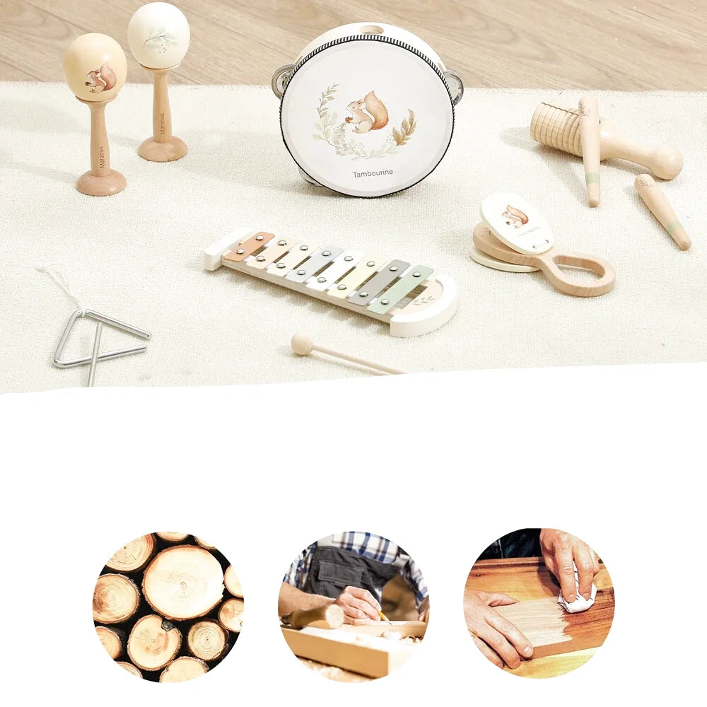 Ensemble d'Instrument de Musique en Bois