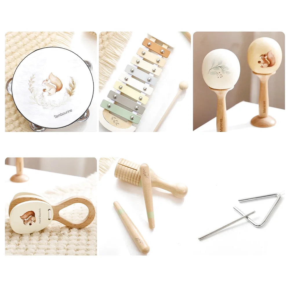 Ensemble d'Instrument de Musique en Bois