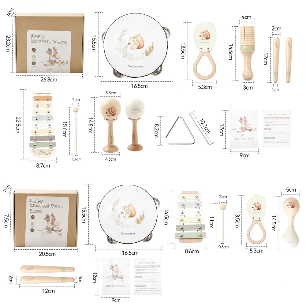 Ensemble d'Instrument de Musique en Bois