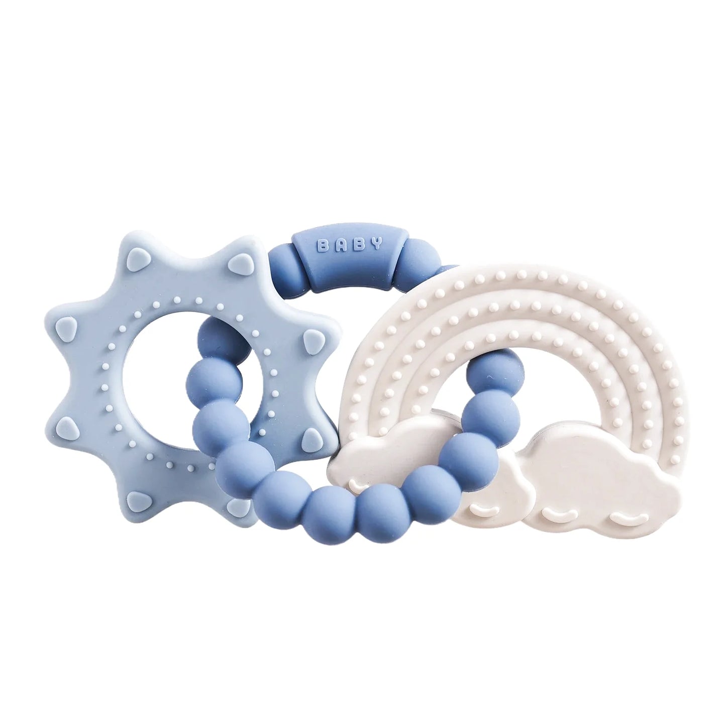 Hochet en Bois et Silicone avec Anneau de Dentition