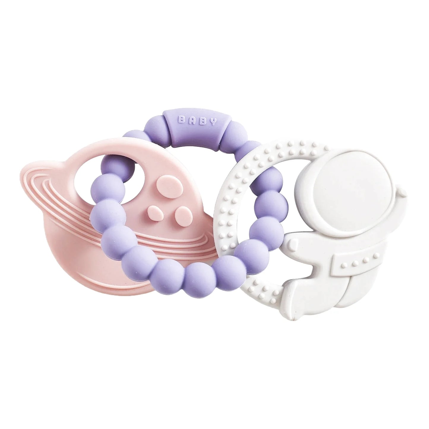 Hochet en Bois et Silicone avec Anneau de Dentition