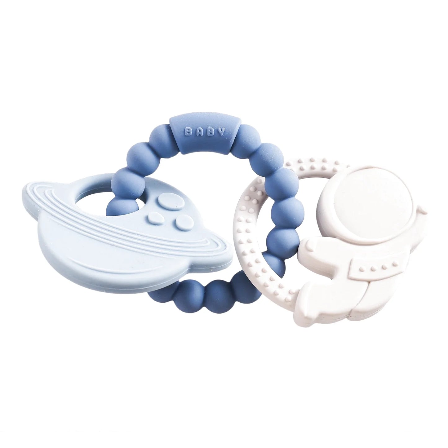 Hochet en Bois et Silicone avec Anneau de Dentition