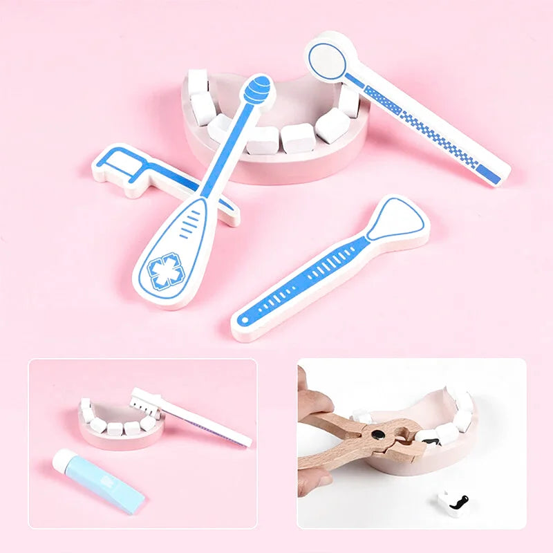 Jeu d'Imitation Très Complet en Bois - Docteur - 43 Pièces