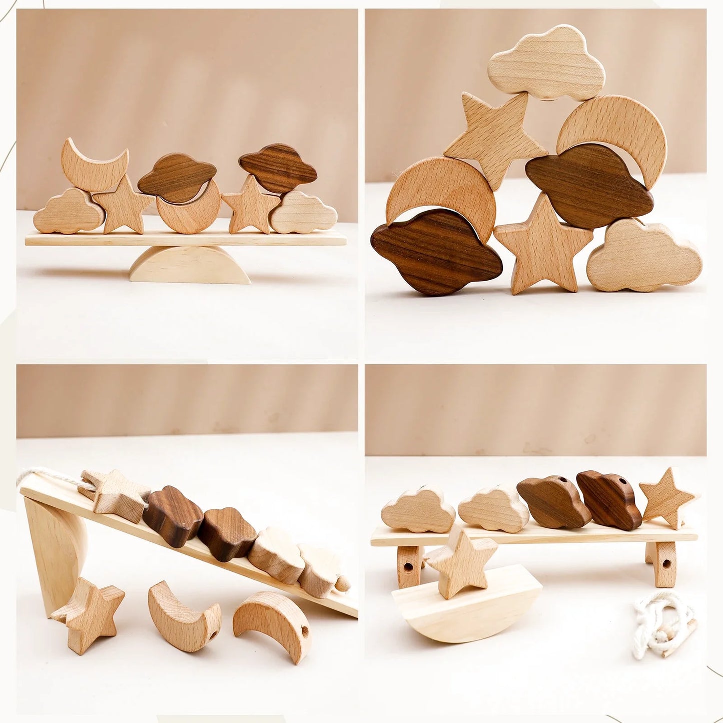 Jeux de Balance en Bois - Thème Ciel