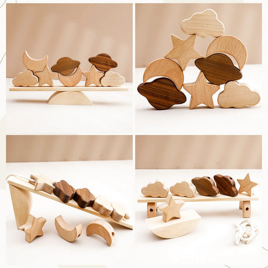 Jeux de Balance en Bois - Thème Ciel