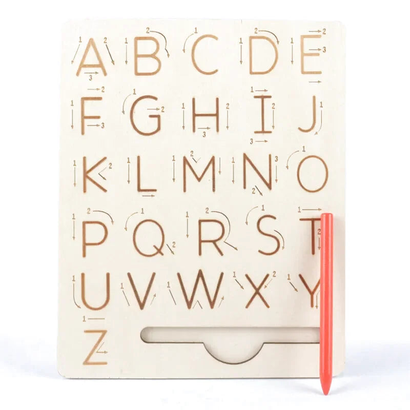 Plaque en Bois - Apprendre l'Alphabet ou les Chiffres