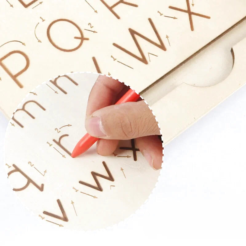 Plaque en Bois - Apprendre l'Alphabet ou les Chiffres