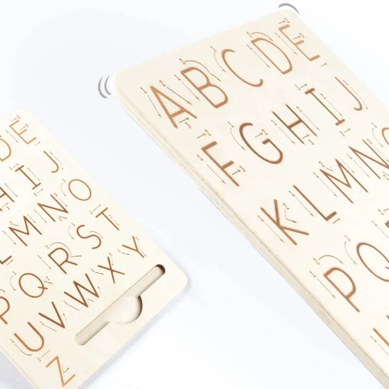 Plaque en Bois - Apprendre l'Alphabet ou les Chiffres