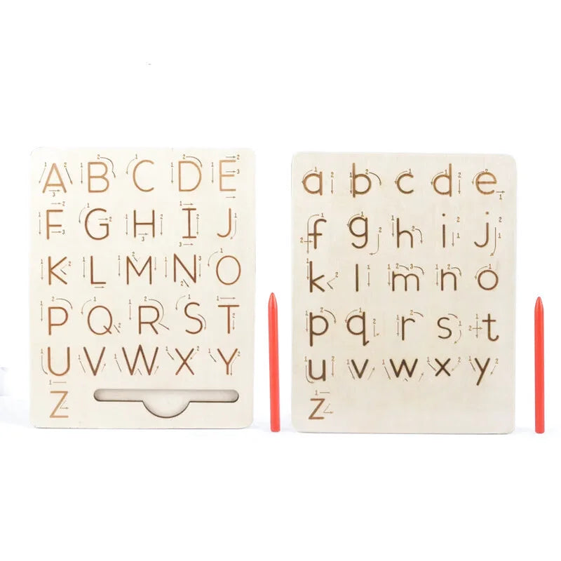 Plaque en Bois - Apprendre l'Alphabet ou les Chiffres