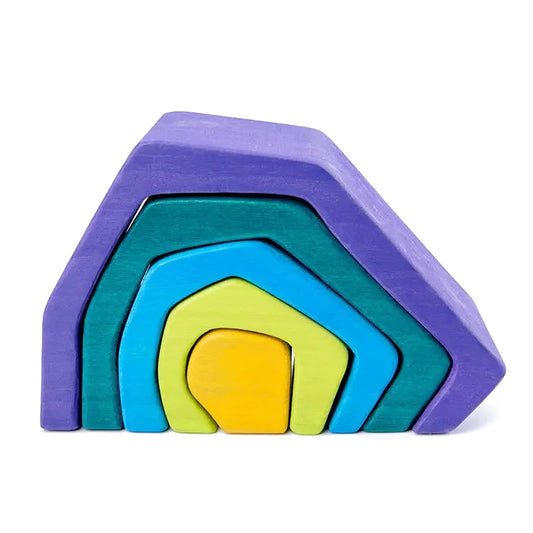 Puzzle Arche Organique Tons Bleus - 5 pièces