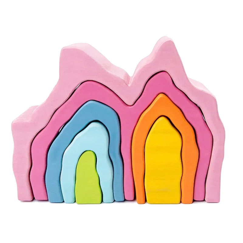 Puzzle en Bois Organique Multicolore - 7 pièces